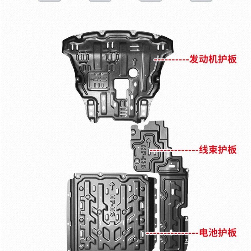 2023款哈弗枭龙MAX发动机下护板哈佛H6M大狗电池底盘装甲改装护板