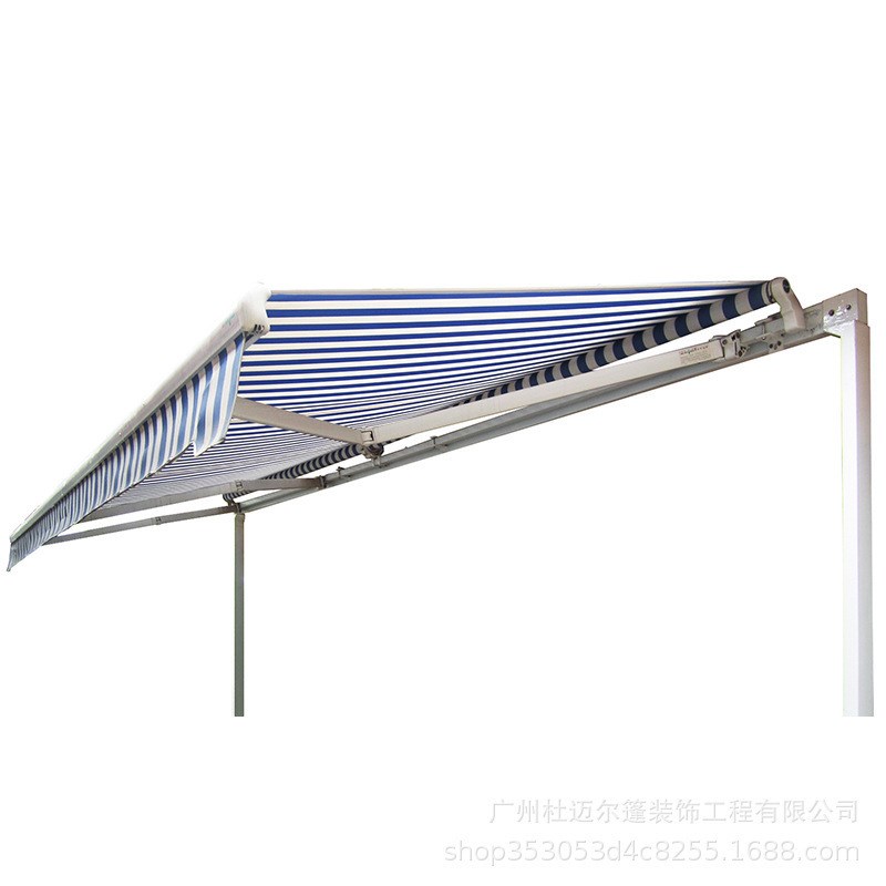 伸缩雨棚 手摇曲臂遮阳篷 防雨防晒帆布 伸O缩棚活动雨棚户外遮阳