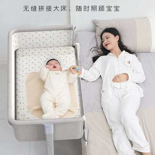 拼接婴儿床0-2岁新生幼儿床宝宝摇床bb儿童床多功能可折叠床边床