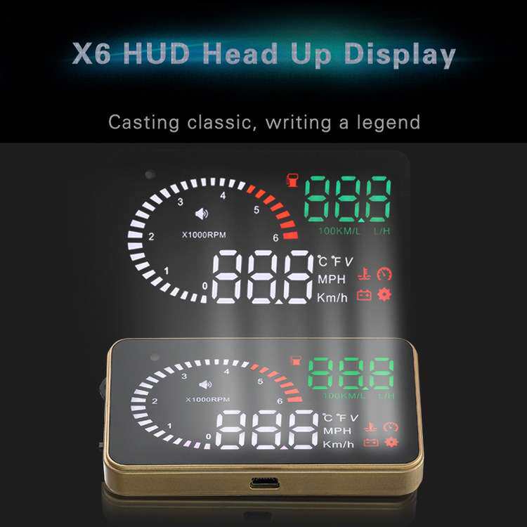 hud抬头显示gps汽车通用隐藏式平视显示器厂家现货车载显示屏