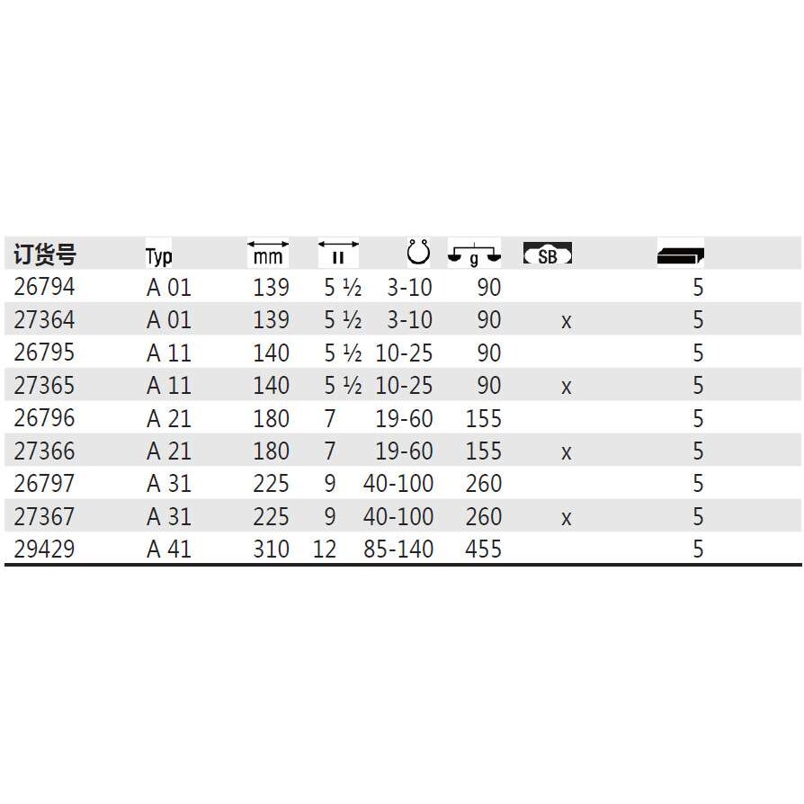 德国 Wiha威汉 26794 Z 34 1 01 经典外孔卡簧钳(轴用)29429