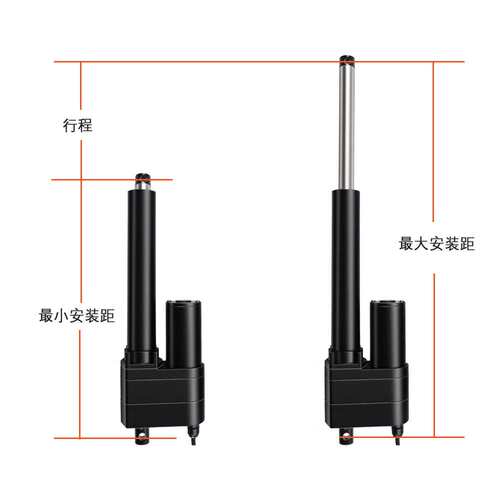 50mm大推力电动推杆10000N汽车尾板用推拉升降杆户外房车用支撑杆