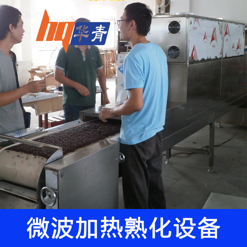 华青微波机械设备厂家供应隧道式微波烘焙机五谷杂粮低温烘焙熟化