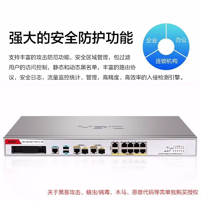 F1000-C-G5 企业级防火墙F100/F1000系列全千兆网络VPN 带机2000