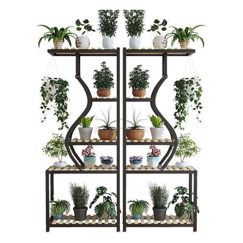 花架隔断花店10073171阳台墙置物架网层创意靠客多厅落地木简约现