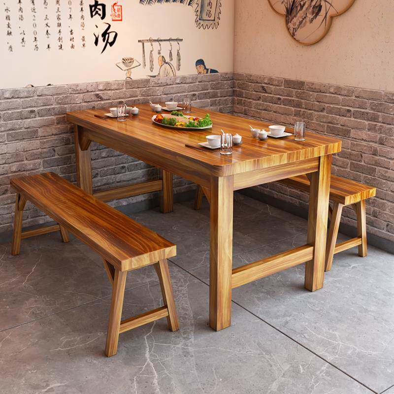 碳实木化饭店桌椅餐厅TThuxqmx快餐桌椅面用馆小吃烧烤火锅商餐桌
