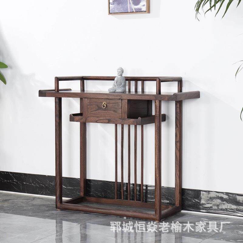 老榆木客厅供桌0406农舍佛台供新中式玄关榆木门厅边台桌新中式几