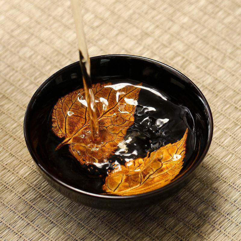铁胎天目釉茶盏主人HY-376杯手工木普建盏品茗杯洱茶碗夫木功叶叶