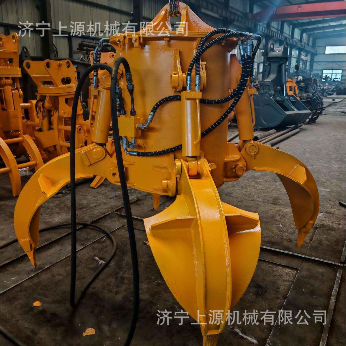 挖机行车改挖装属夹子具抓钢机多20250508瓣莲花抓旋转小型机液压