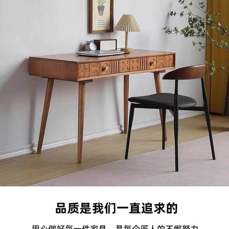 木雕抽屉书北欧实复古风梳妆台中花古小桌户型家xx100174用豪华房