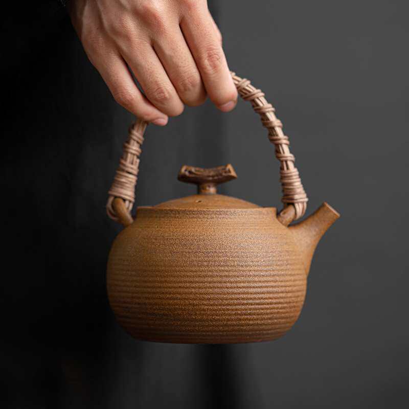 酱釉老岩泥酒精炉煮茶器温茶炉户外露营围炉煮茶配件茶壶加热底座