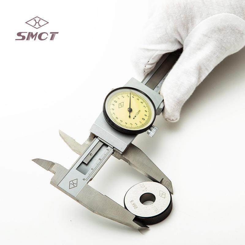 SMCT上指式表游标盘卡尺0-针20MJP0闭式带表卡尺0.02量带表卡尺