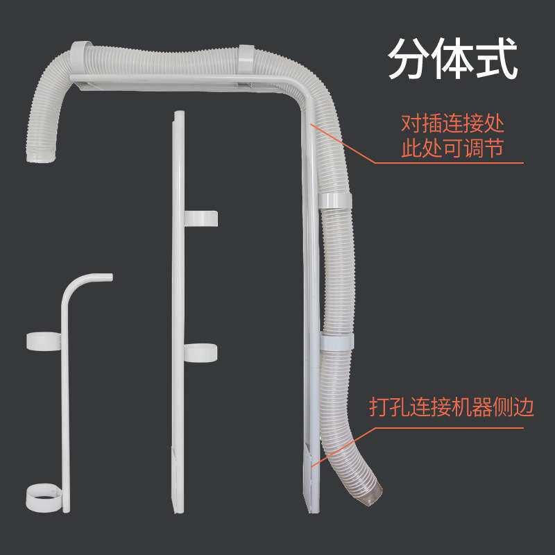 直径100mm150mm吸尘钢丝软管支架单双桶排尘集尘木工雕刻机吸尘器