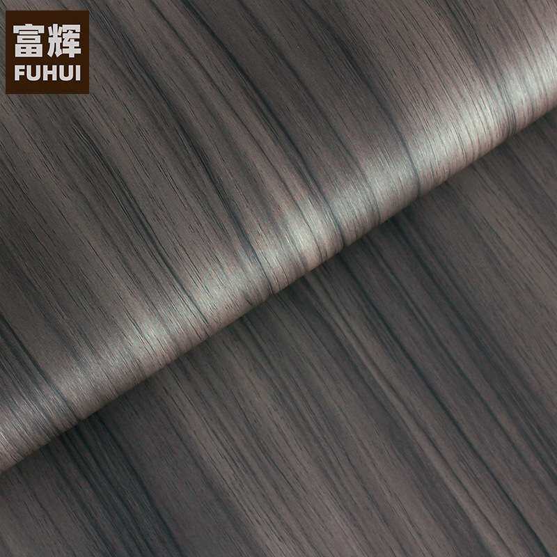 深灰色装饰木纹自粘墙纸3D立体家具翻新贴橱柜导气槽波音软片贴纸