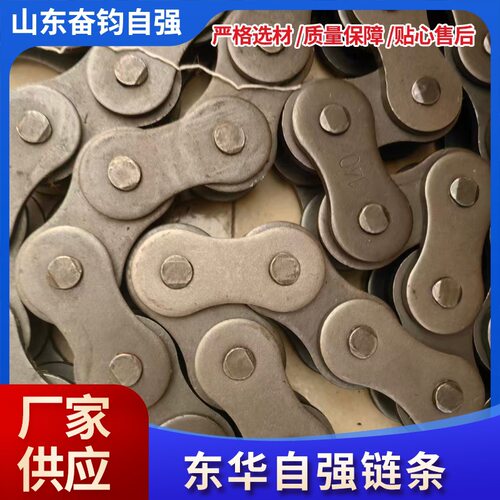 12A-2东华自强链条链轮齿条齿轮板式链条农机链条双节距弯板链条