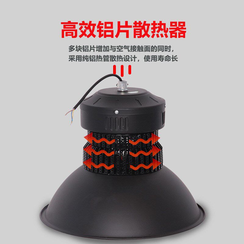 黑色工矿灯LED厂房灯车间工程仓库天棚体育馆篮球场吊灯照明灯具