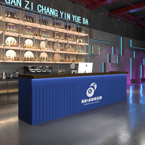 复古工业收银台KTV酒吧台健身房电竞酒店前台接待台风吧台台球厅