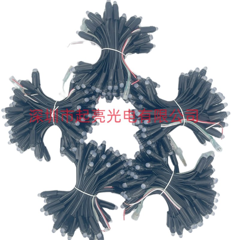 LED灌胶防水全彩外露灯串2811断点续传12V圣诞灯穿孔发光招牌灯串