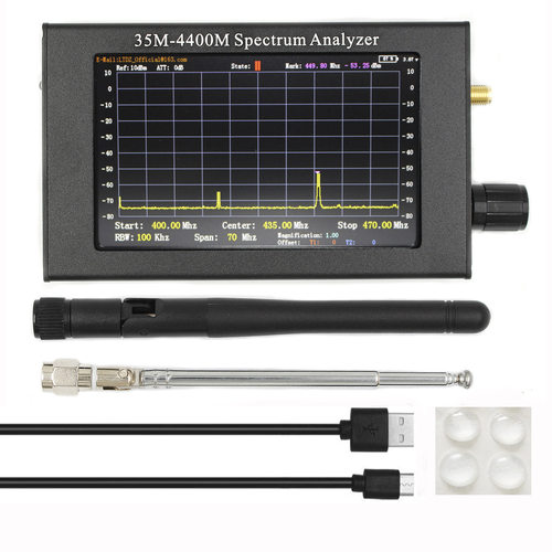 4.3英寸TFT彩色液晶屏 手持便携频谱分析仪35M-4400MHz 频谱仪
