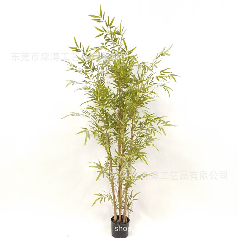 仿真真杆竹子盆栽 软装园林绿植细叶子散尾葵针葵落地橱窗假植物