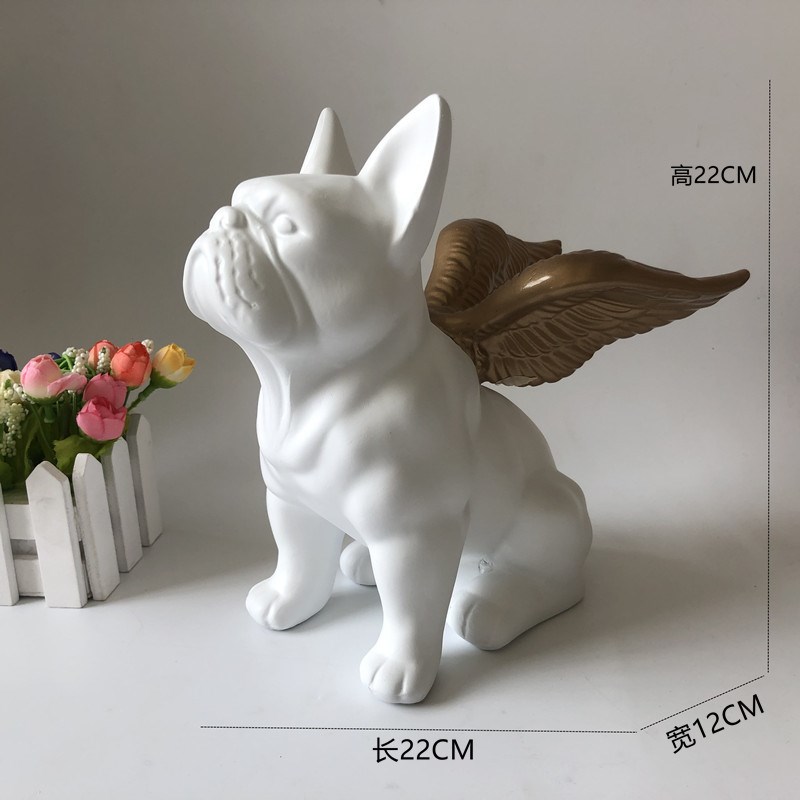 树脂工艺品家居摆件现代简约饰品客厅卧式儿童房飞狗摆件混批代发