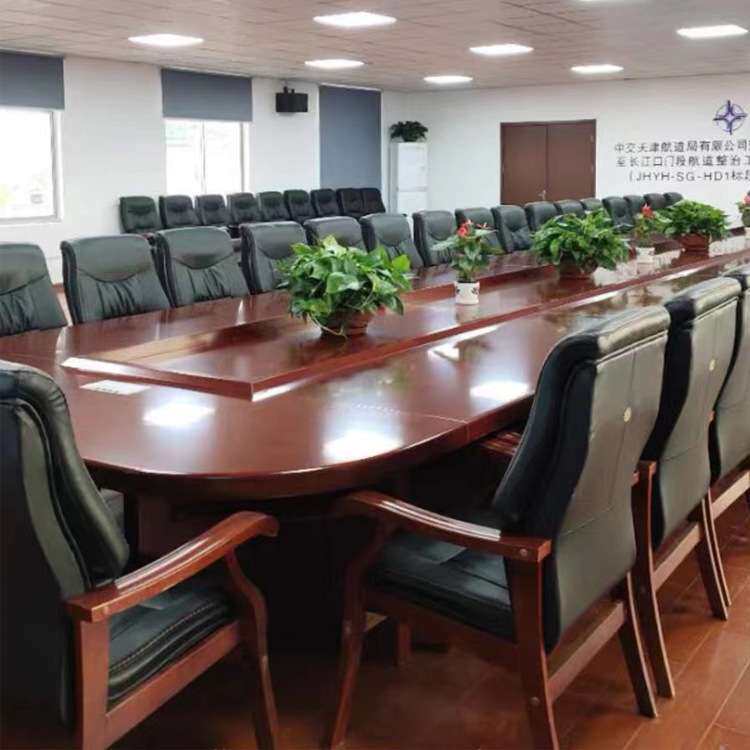 北京办公家具烤漆会议桌公司会议室办公弧形多人办公会议桌椅组合
