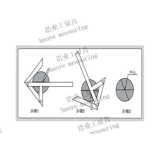 圆柱定中心规 角度划线尺 角度尺 中心标记尺 DIN875/2级 150x130