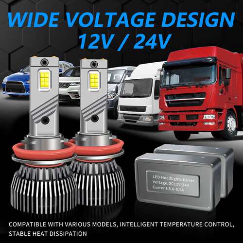 双铜管130W白光汽车led大灯12V24V灯泡h7h4h1h3雾灯h13 9005 9006