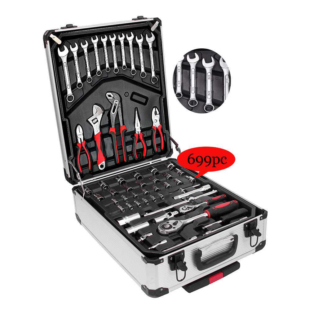 699件工具小型扳手拉杆箱直销