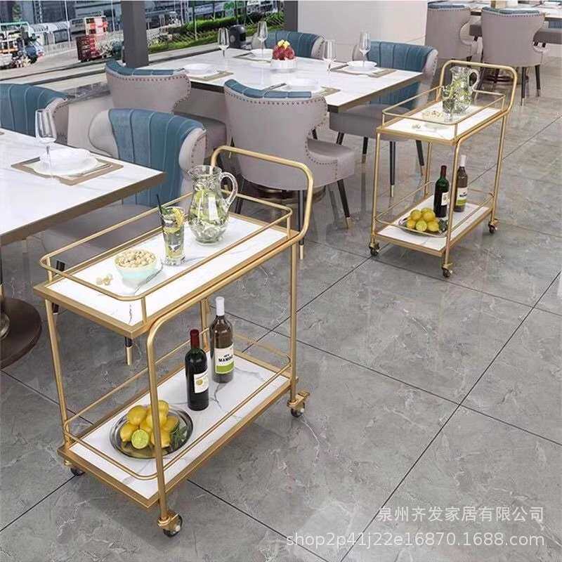 酒店酒水车欧式餐车手推车火锅店酒吧餐厅ktv送餐车家用蛋糕推车