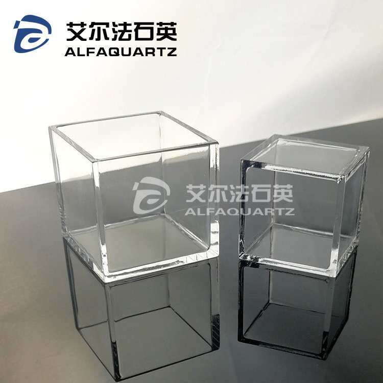 石英玻璃玻璃方缸方盒反应釜清洗槽带檐 耐高温 耐腐蚀非标加工