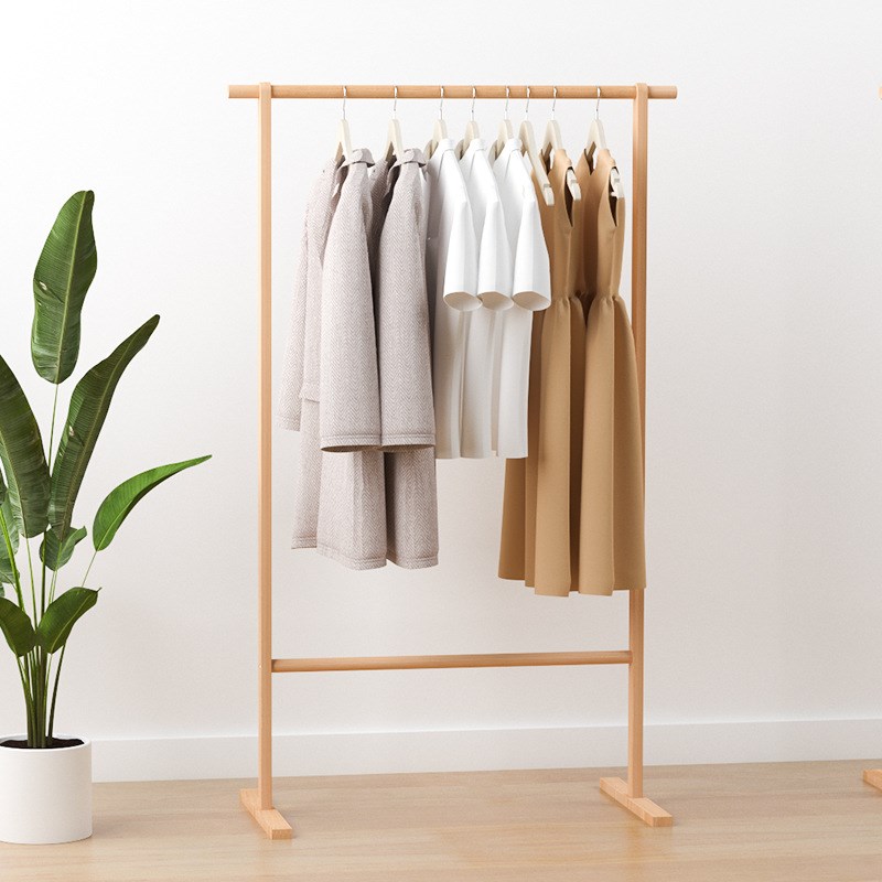 北欧实木衣帽架现代简约落地衣服架子毛巾挂架服装店展示架