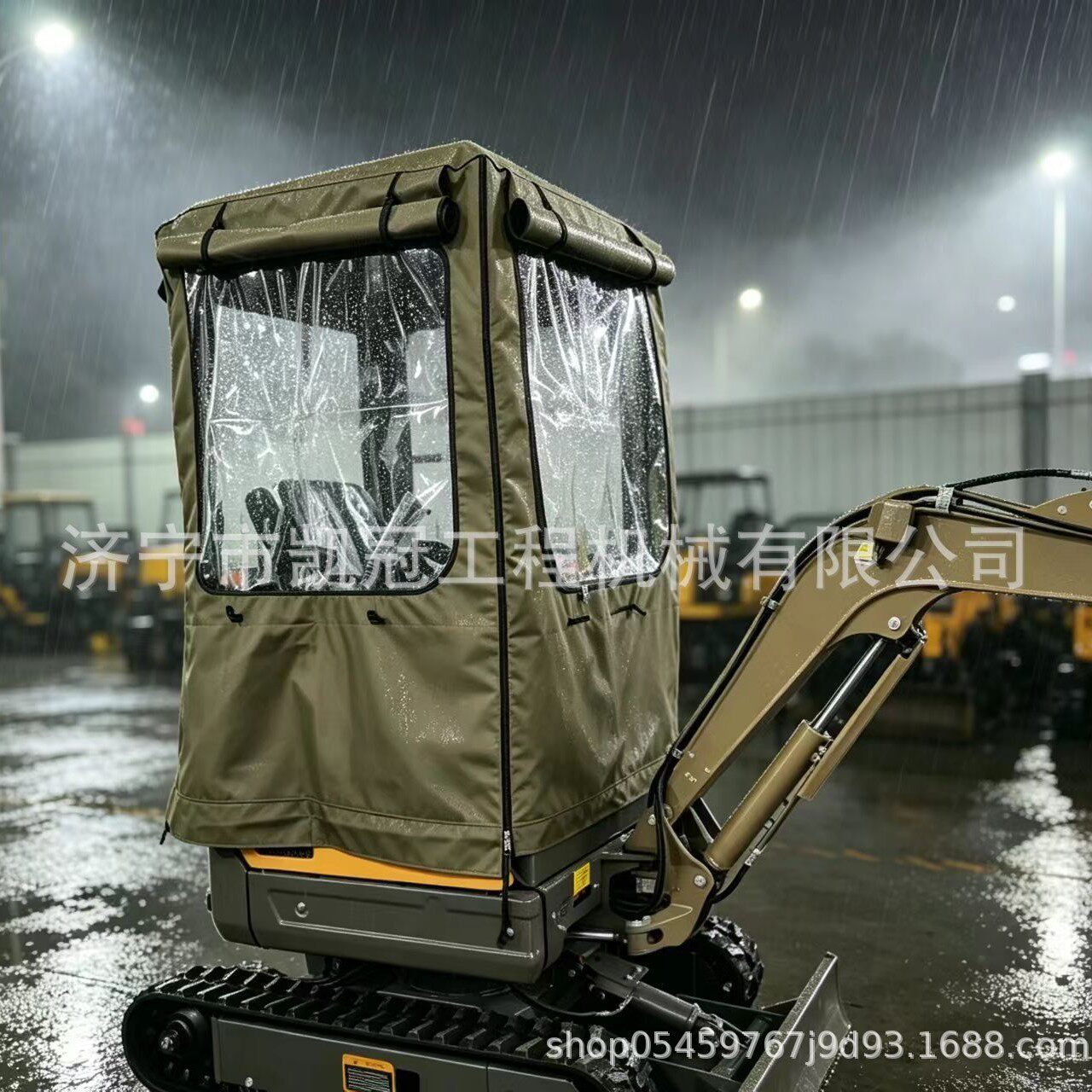 挖掘机驾驶棚遮阳防雨棚制作挖掘机雨棚挖机座椅