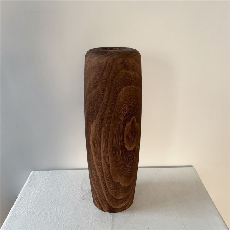 花瓶摆件落地复古大花瓶干花装饰插花木质工艺品