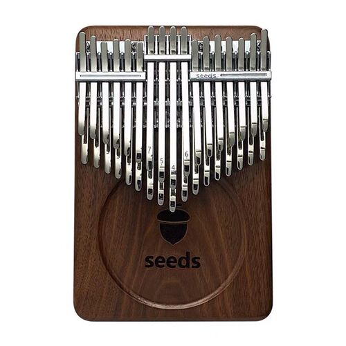 seeds果实34音拇指琴双层半音胡桃木板式卡林巴琴kalimba手指琴