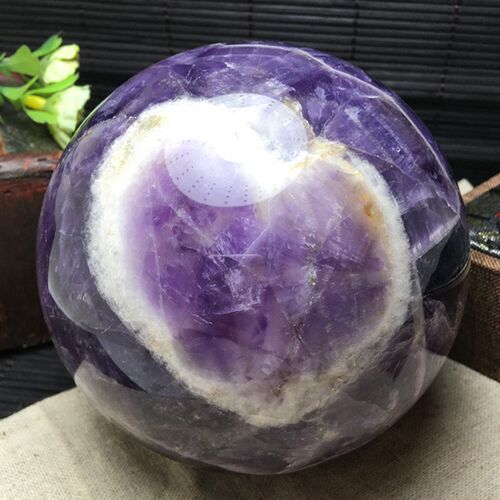 天然水晶球 梦幻紫晶球 精美摆件 紫晶原石打磨 办公摆件精挑细选