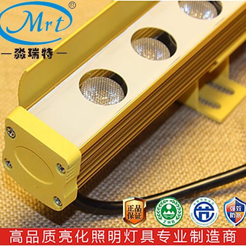 LED大功率单色RGBW内外遥控广告牌建筑轮廓墙面投射线条洗24W