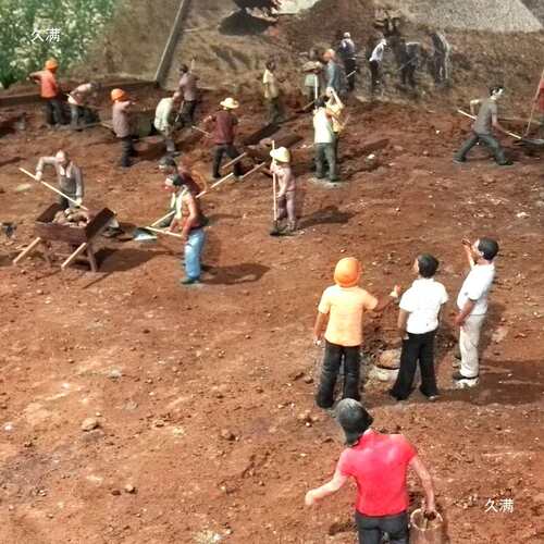 微缩景观场景复原彩塑小人博物馆泥人泥塑彩绘雕塑 软陶 道具