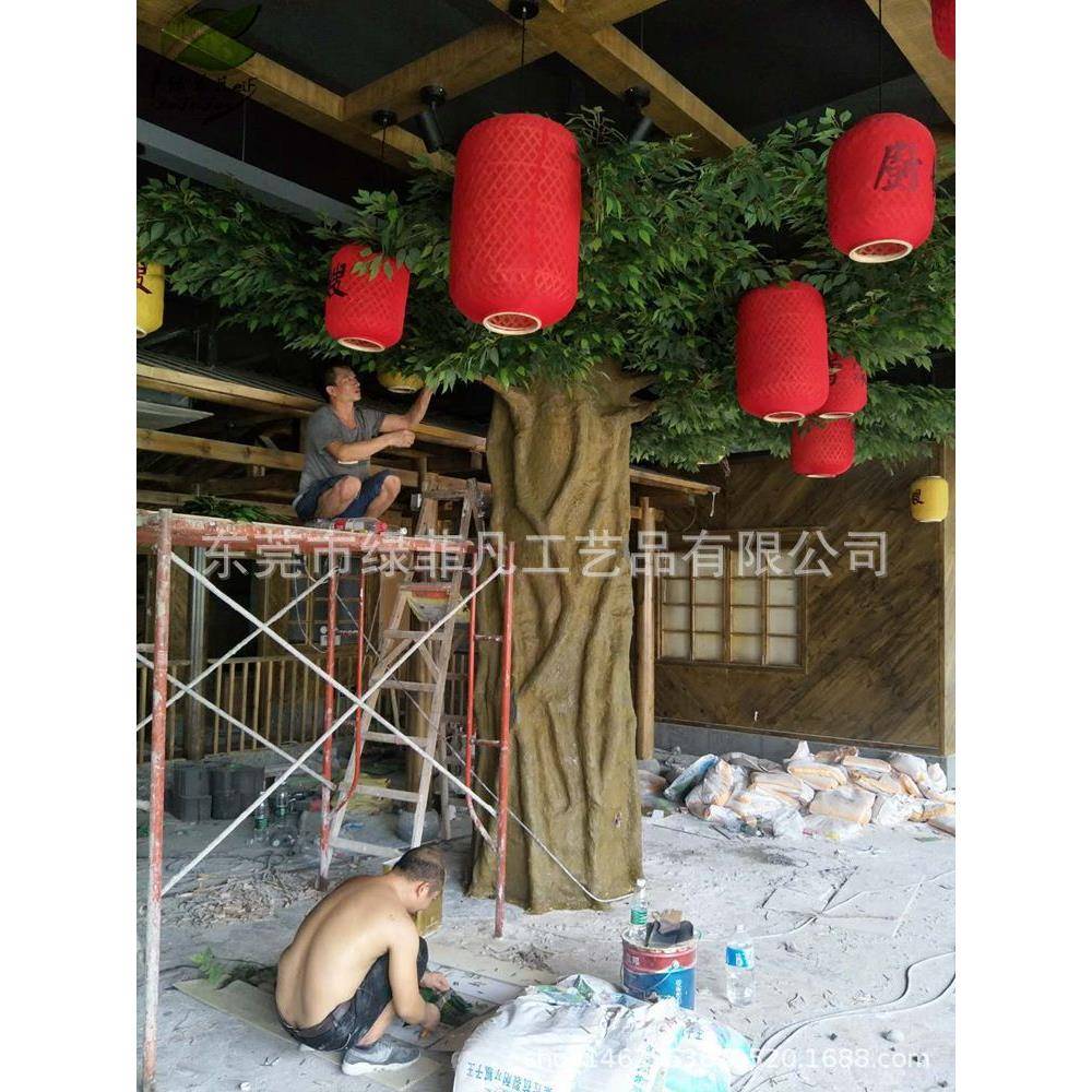 厂家供应榕树假榕树叶景观装饰工程假树 植物盆景树