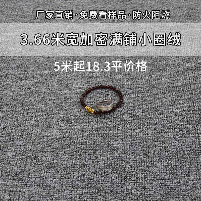 3.66米宽小圈绒满铺阻燃地毯办公室卧室客厅会议室展会工程商用