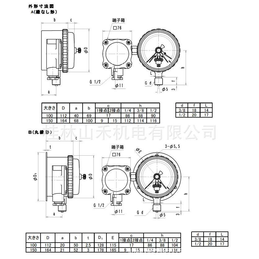 Asahi Gauge旭计器压力表Model　643