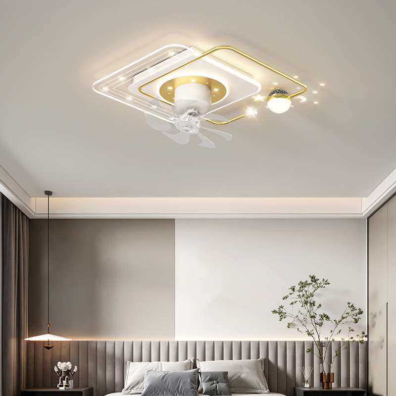 全屋风扇灯套餐组合现代简约家用客厅吸顶灯餐厅静音风扇灯具中山