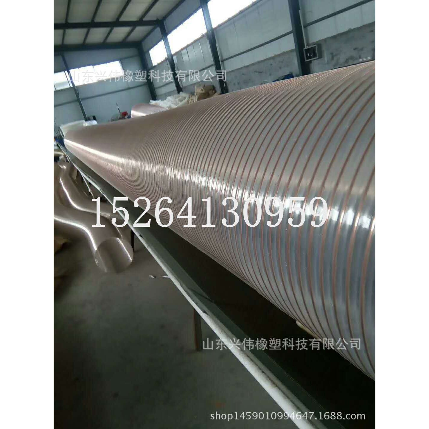 透明钢丝伸缩软管 PU钢丝吸尘软管 聚氨酯工业吸尘管 PU管