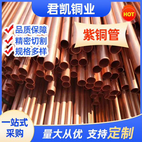 T2紫铜管盘管直管C1100导热导电紫铜管TP2紫铜管红铜管电解纯铜管