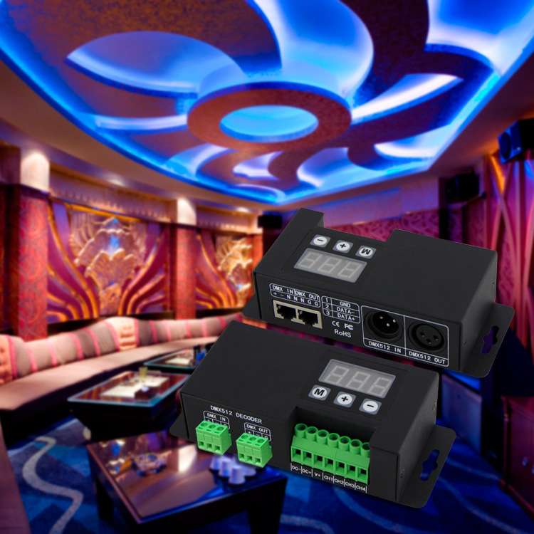 恒流4路DMX512解码器,RGBW四通道解码器 rgbw控制器 dmx控制器