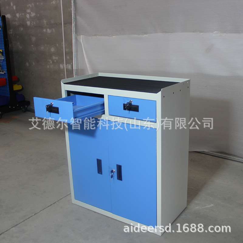 双抽屉带锁工具柜 三层工具车 车间加厚铁皮机床工具箱 工厂现货