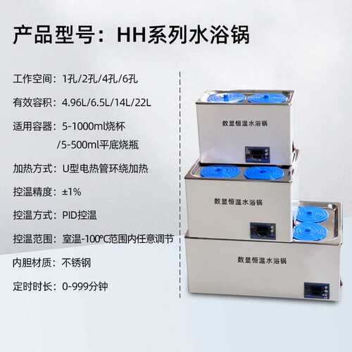 数显电热恒温水箱不锈钢水浴锅三用恒温防干烧水箱W420消毒箱