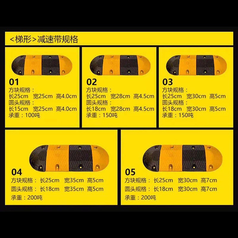 减速带铸钢道路减速板铸铁加厚型交通设施O公路汽车减速带橡胶