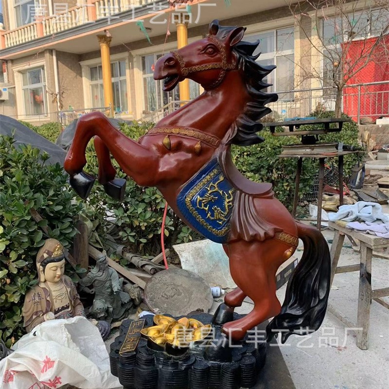 大型动物马雕塑 n铸铜飞马跃马雕塑 广场公园铜马景观雕塑