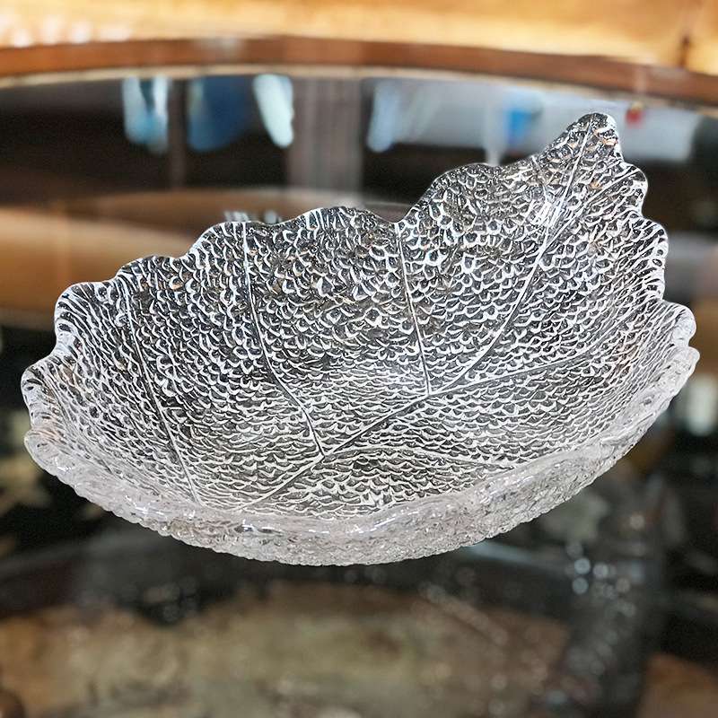 意大利进口水果盘水晶玻璃茶几家用果盆大号欧式简约透明装饰